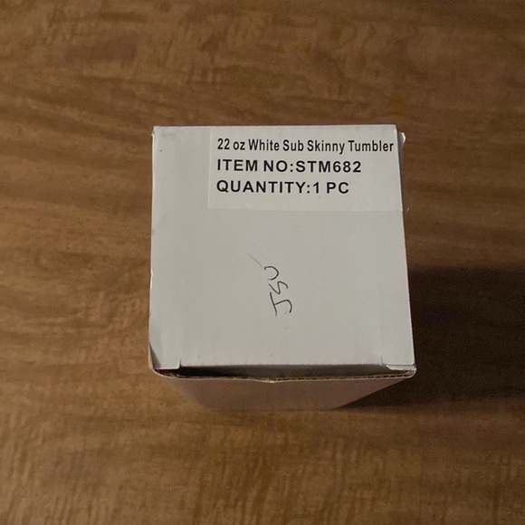 Jacksonville State University (Jax State) 22 oz White Sub Skinny Tumbler - Picture 3 of 4